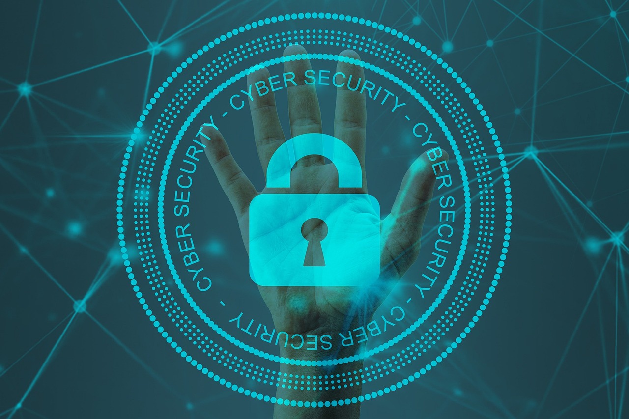 cybersecurity logo of a lock