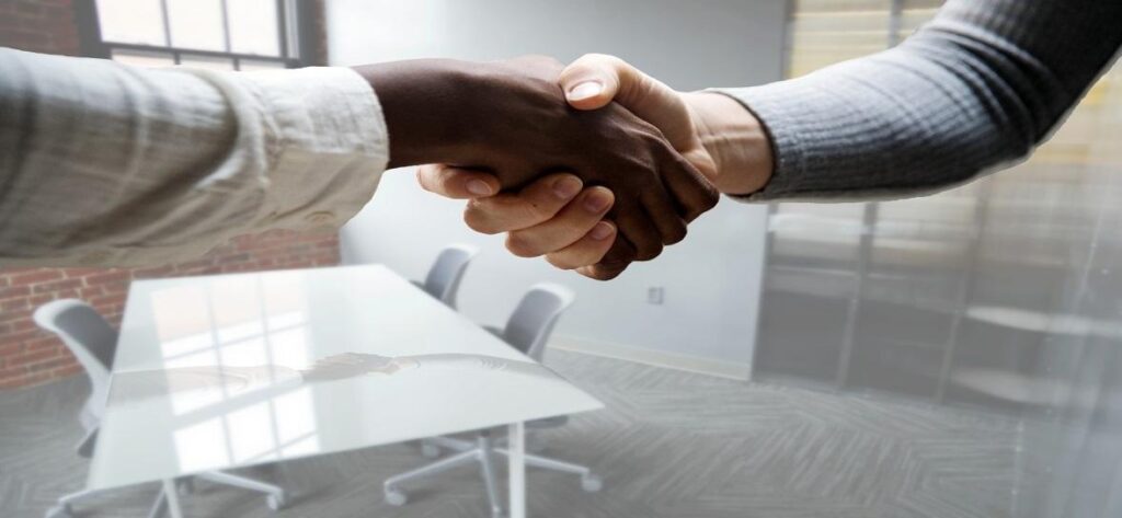 Shaking Hands after a deal