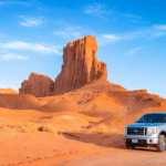 Ford off roading truck in desert
