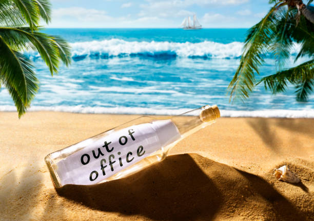 out of office note in a bottle