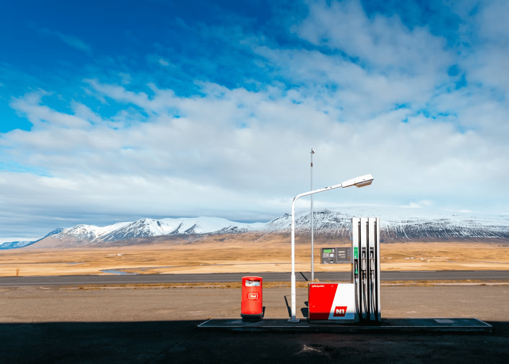 Gas station at a remote location