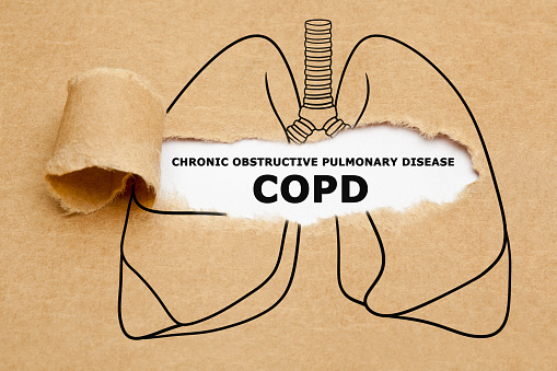 COPD Full form on set of lungs
