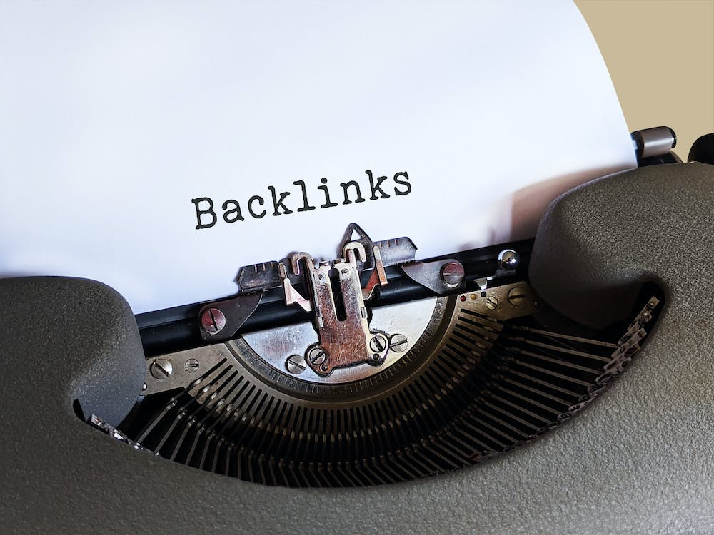 backlinks typed on typewriter 