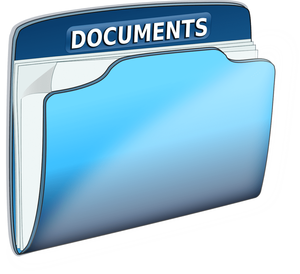 Blue color document file